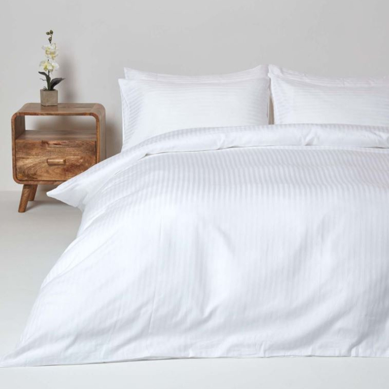 Cotton 40s 250 Thread นับ 1 ซม. Satin Stripe Hotel Sheet Sheets
