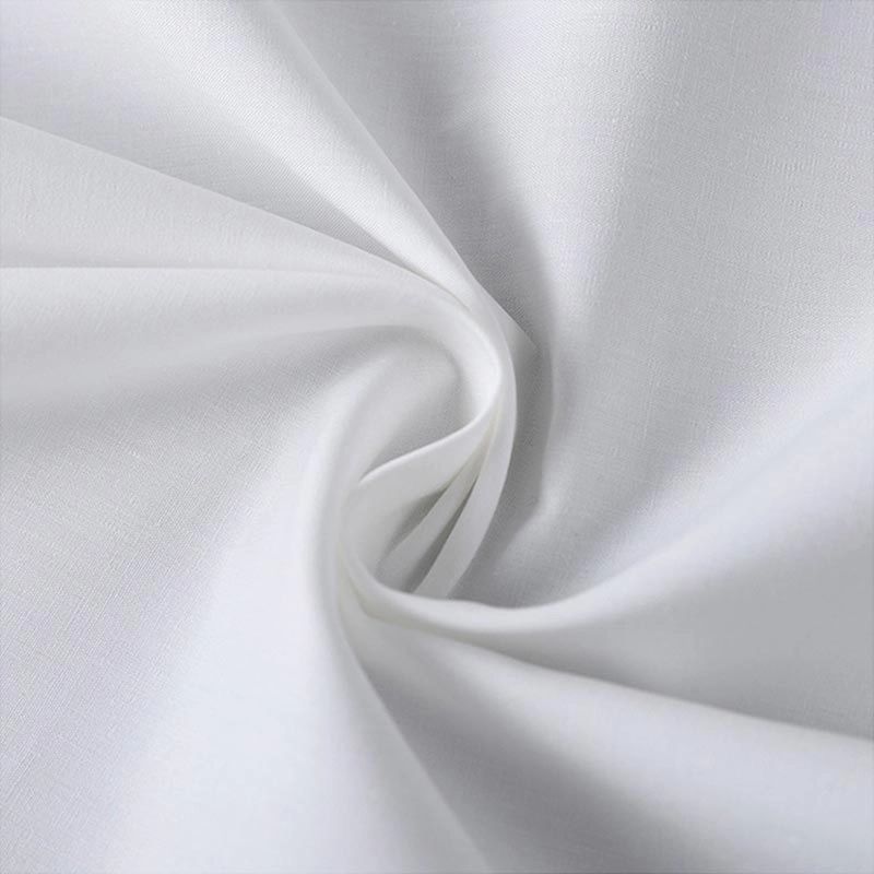 Pure White 233tc Percale Plain Hotel Cotton Sheet แผ่นผ้าฝ้าย