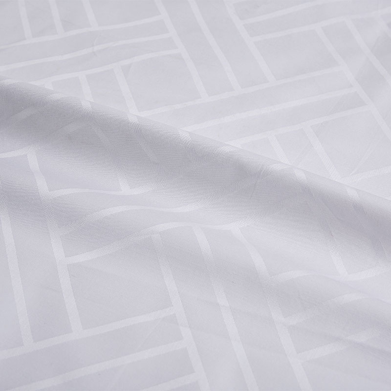 ผ้าแผ่นผ้าฝ้ายผ้าฝ้ายสีขาว jacquard